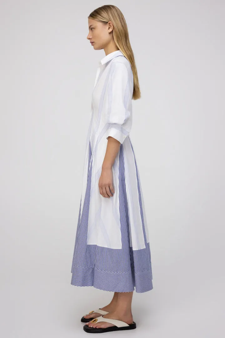 Jazz Pintuck Striped Dress