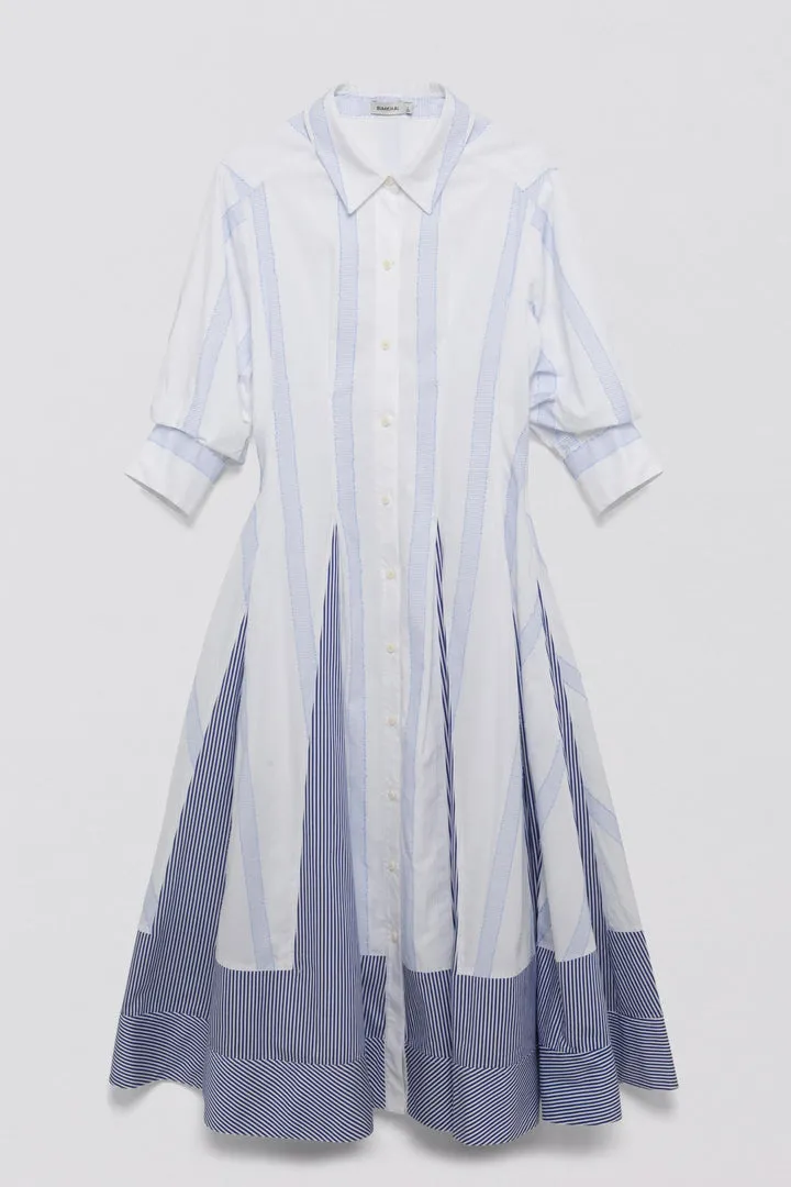 Jazz Pintuck Striped Dress