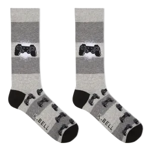 K.Bell Men's Born To Game Crew Socks