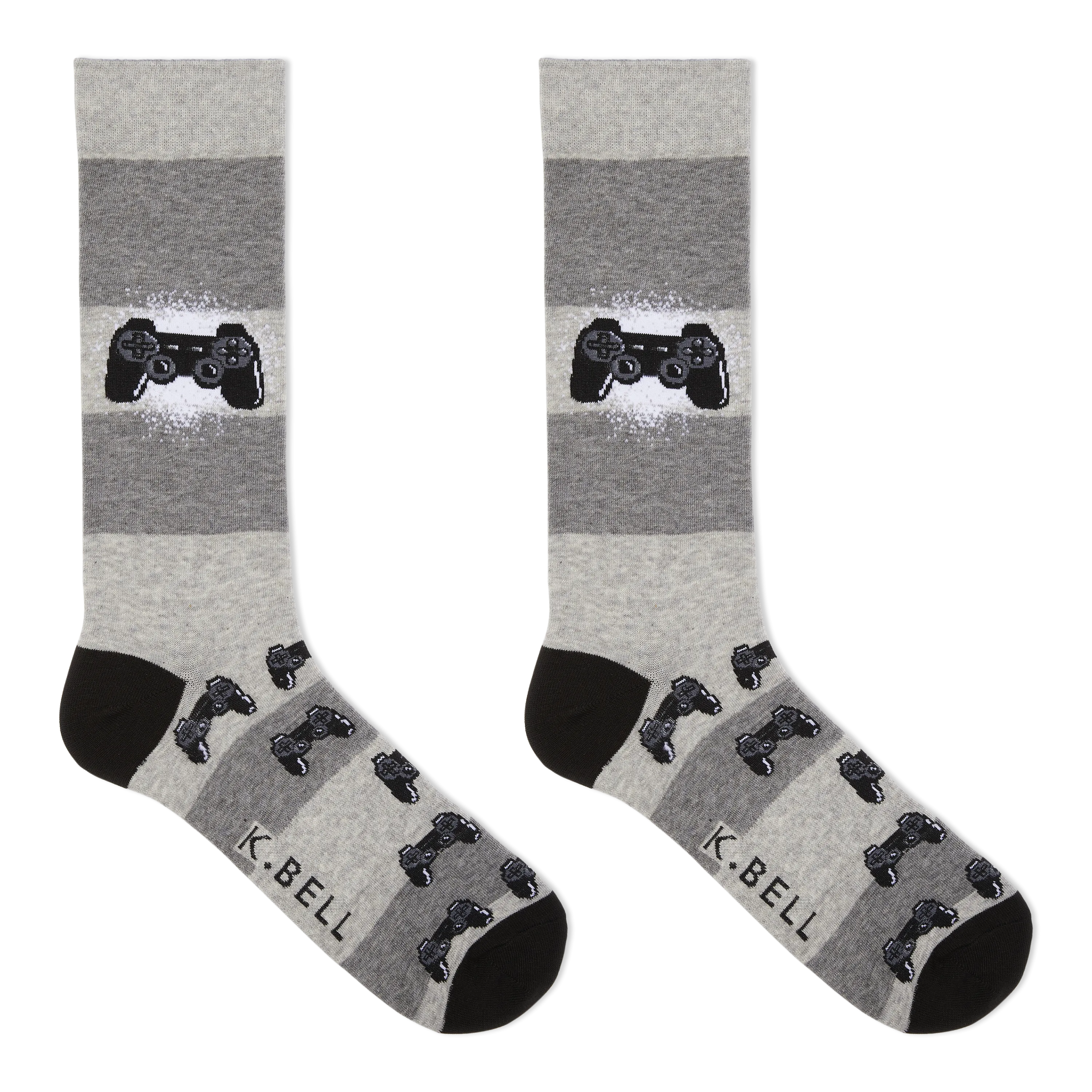 K.Bell Men's Born To Game Crew Socks