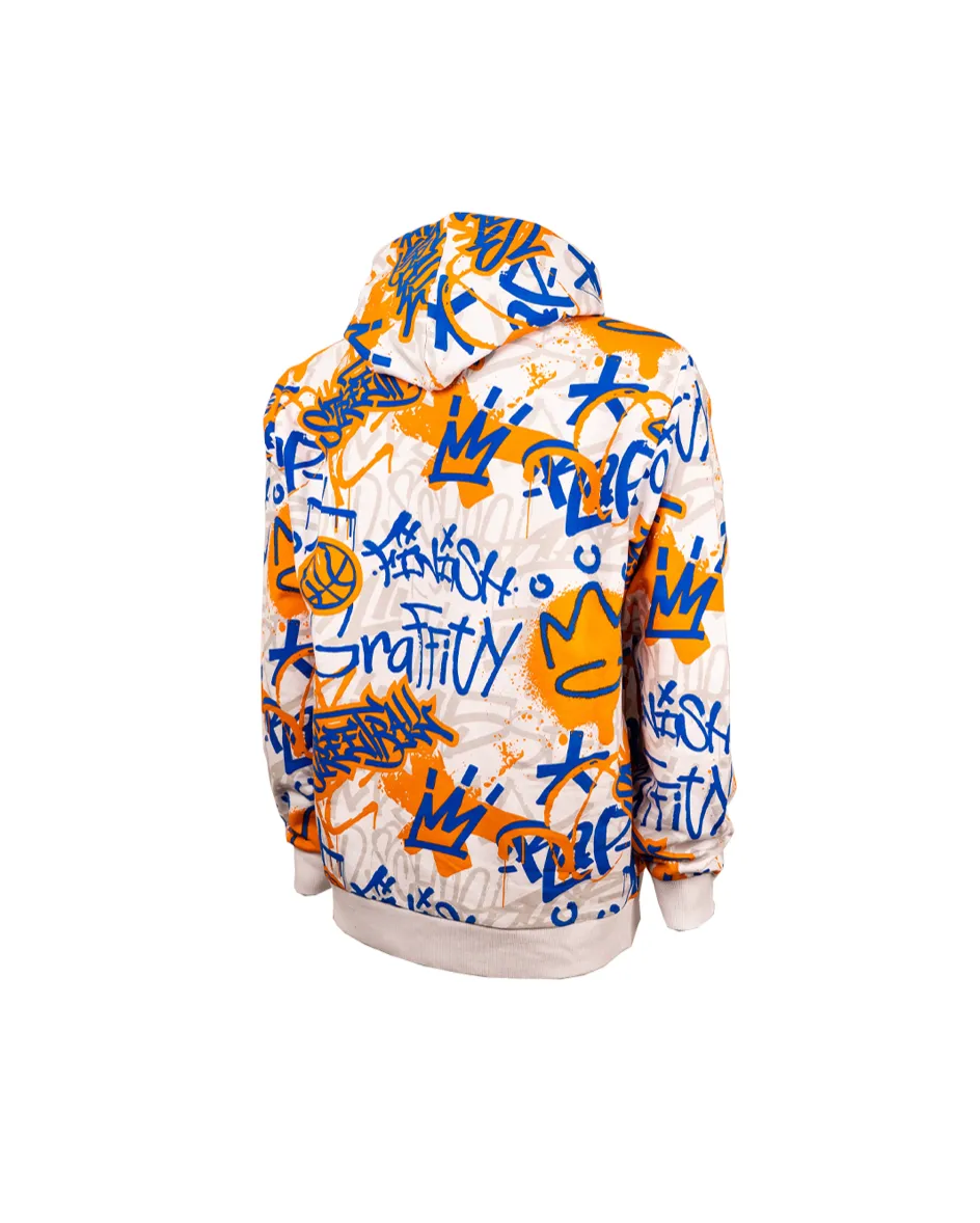 Knicks Graffiti Print Hoodie
