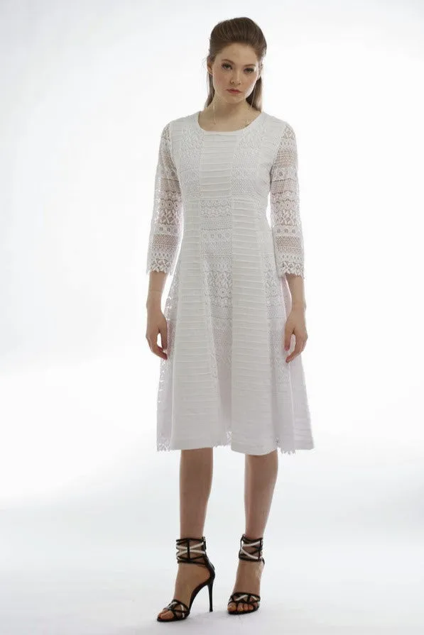 Lace Princess Panel Dress (Natural) Style # 1760
