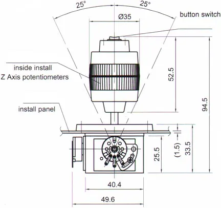 Large Analog Proportional Joystick (choice of handle)