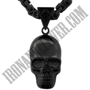 Large Black Skully Necklace