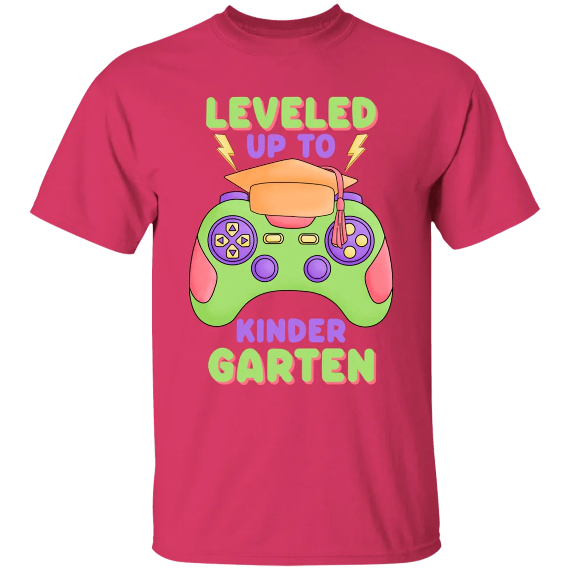 Leveled Up to Kindergarten Youth Cotton T-Shirt