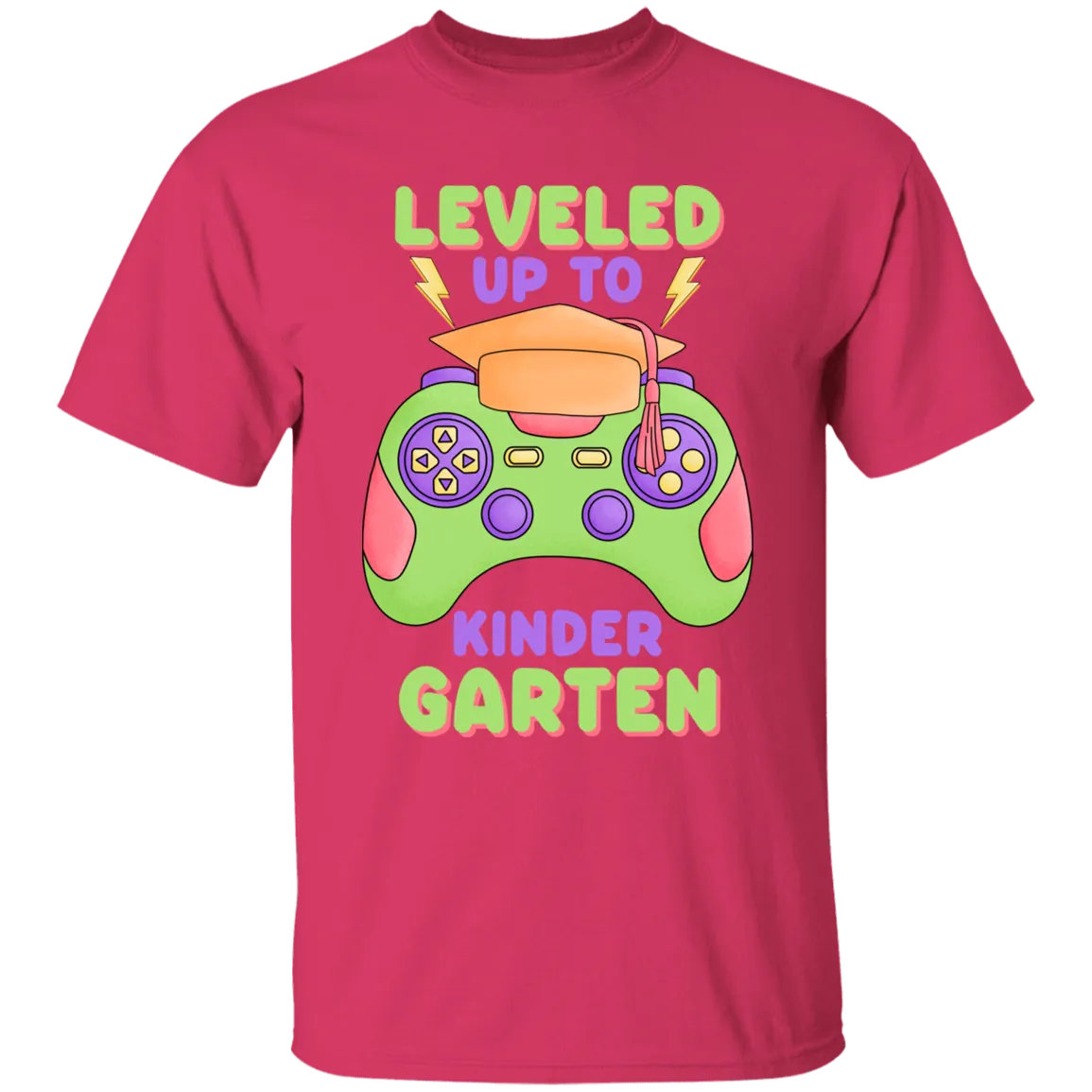 Leveled Up to Kindergarten Youth Cotton T-Shirt