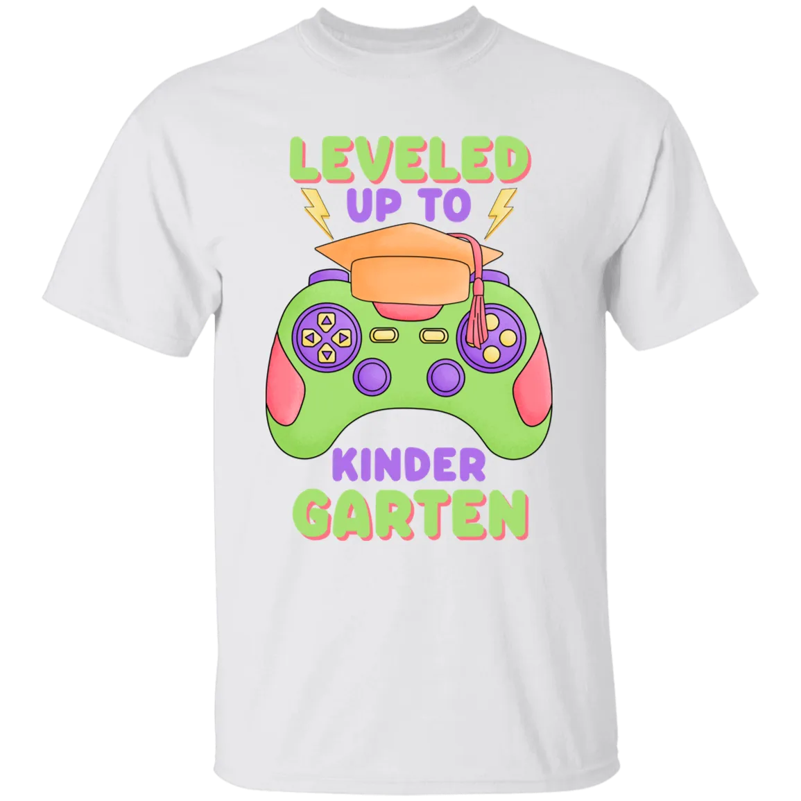 Leveled Up to Kindergarten Youth Cotton T-Shirt
