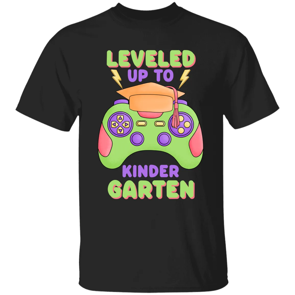 Leveled Up to Kindergarten Youth Cotton T-Shirt