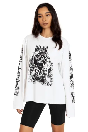 Lich Long Sleeve Oversized Boyfriend Tee