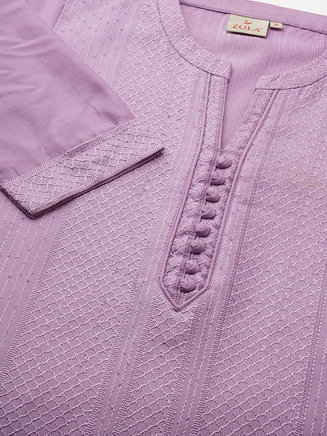 Lilac Ethnic Wear Chanderi Silk Straight Tunics for Ladies - Zola