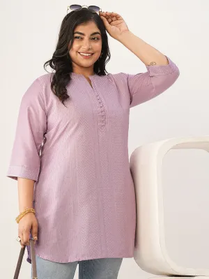 Lilac Ethnic Wear Chanderi Silk Straight Tunics for Ladies - Zola