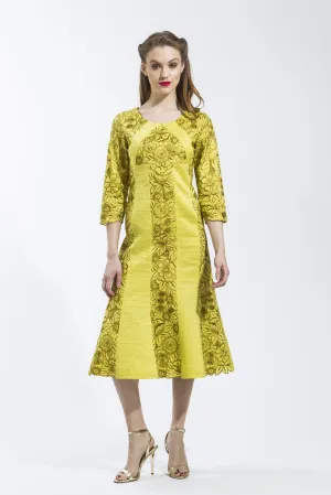 Linen Panel Dress (Citrus) Style 1797