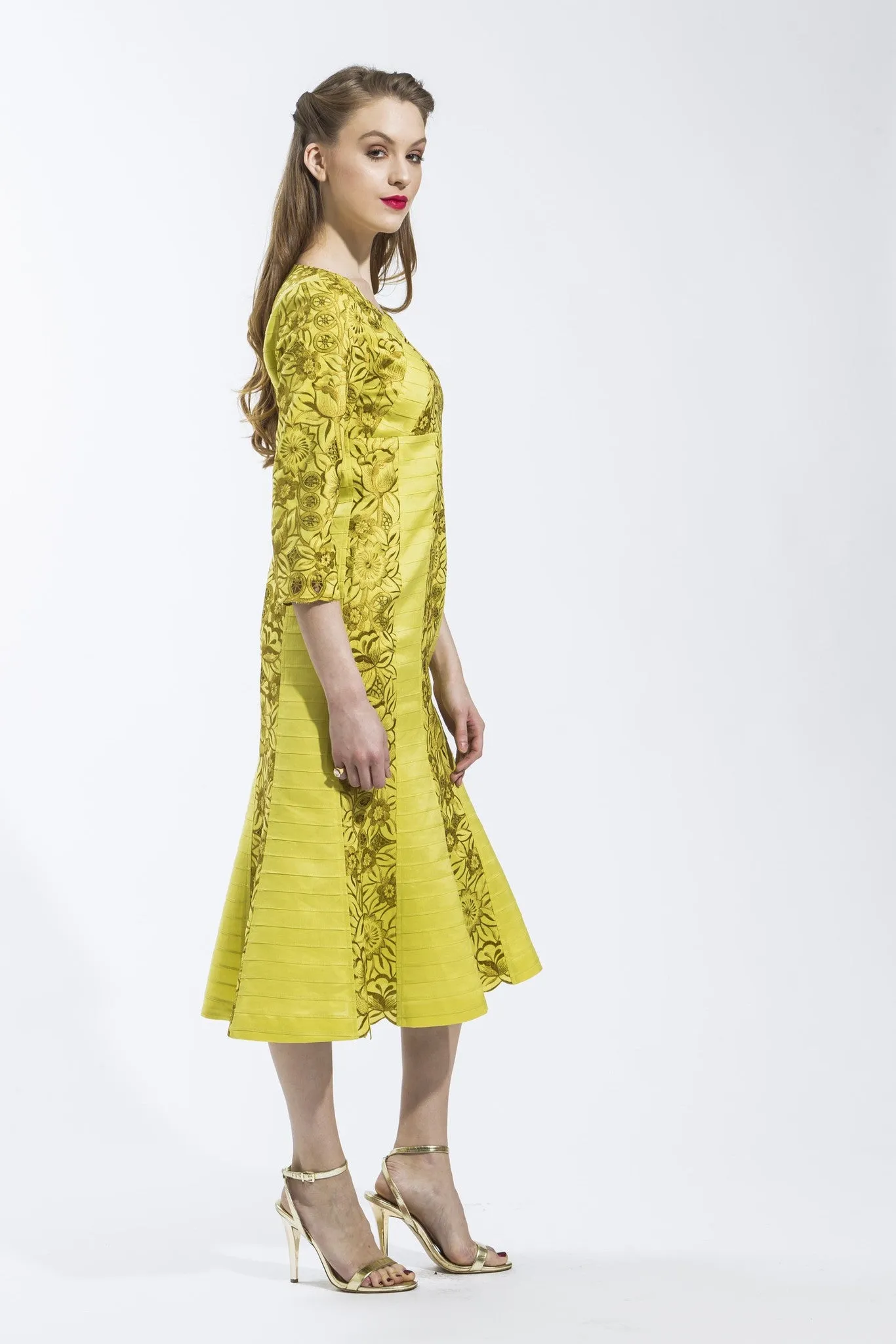 Linen Panel Dress (Citrus) Style 1797