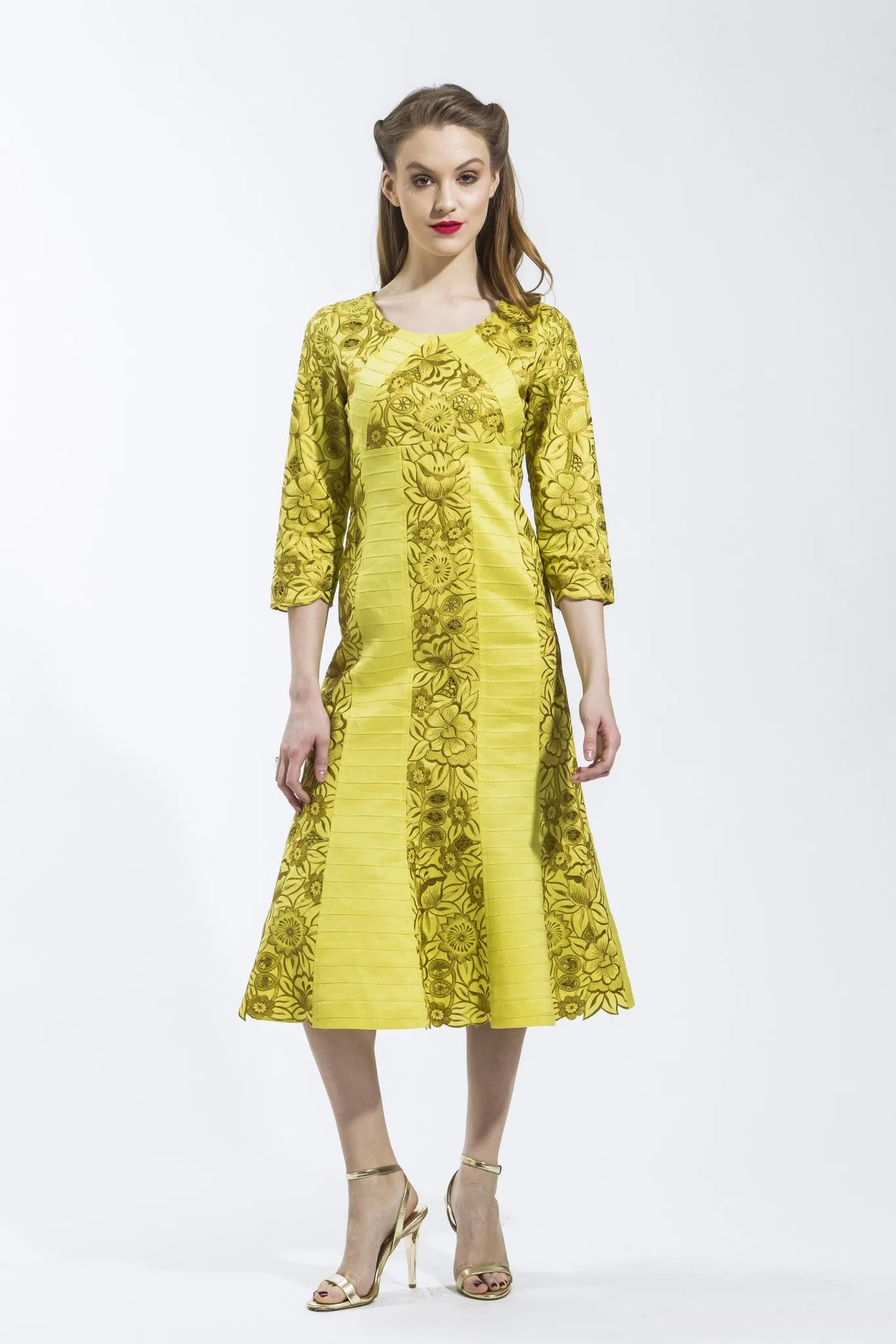 Linen Panel Dress (Citrus) Style 1797