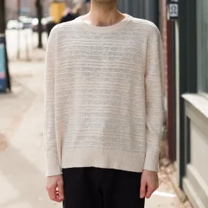 Linen Silk Crewneck in Natural