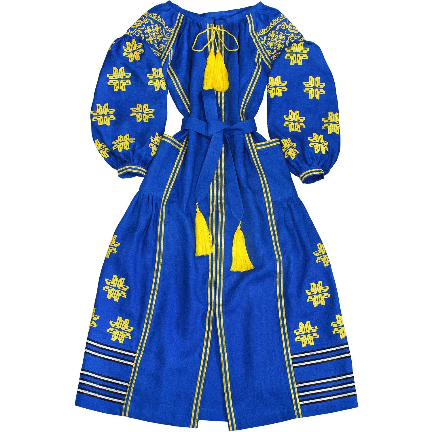 Long embroidered Boho style kaftan