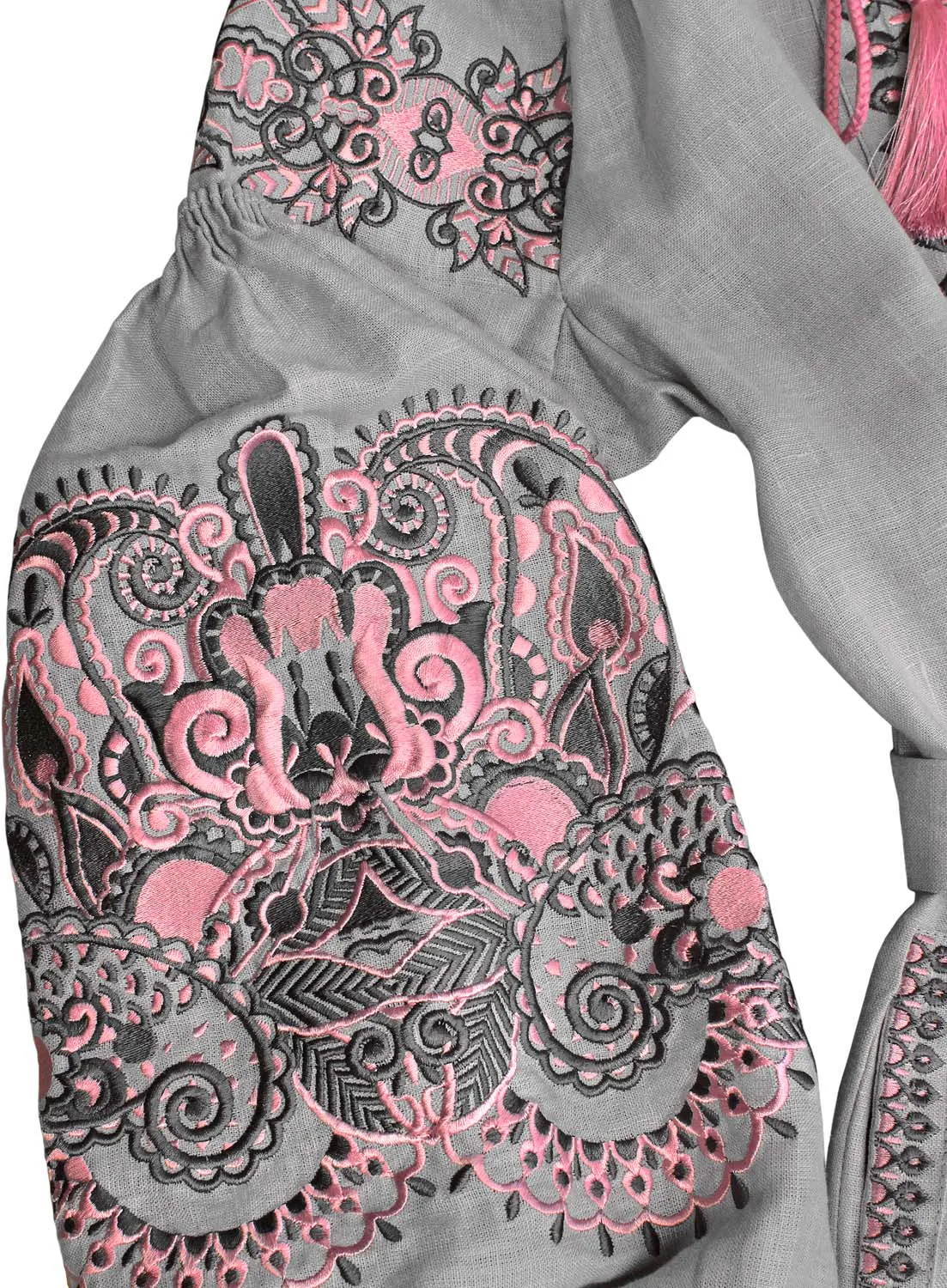 Long embroidered Boho style kaftan
