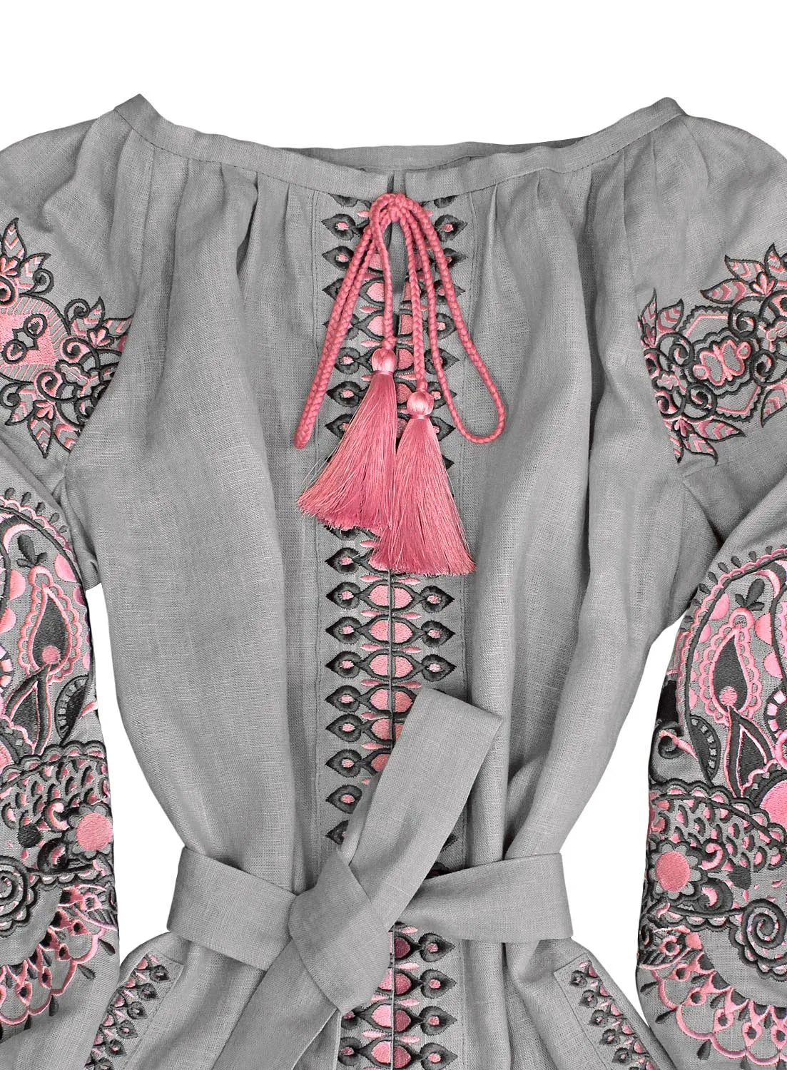 Long embroidered Boho style kaftan