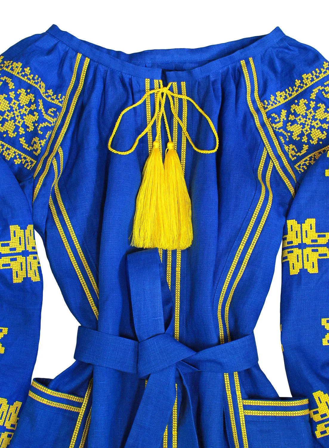 Long embroidered Boho style kaftan