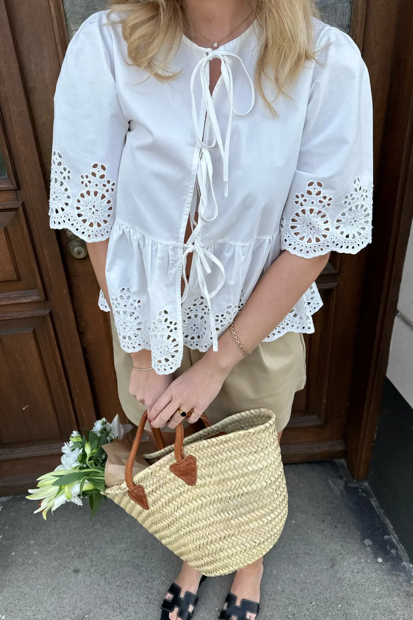 LulaIC Top - Hvid Broderi