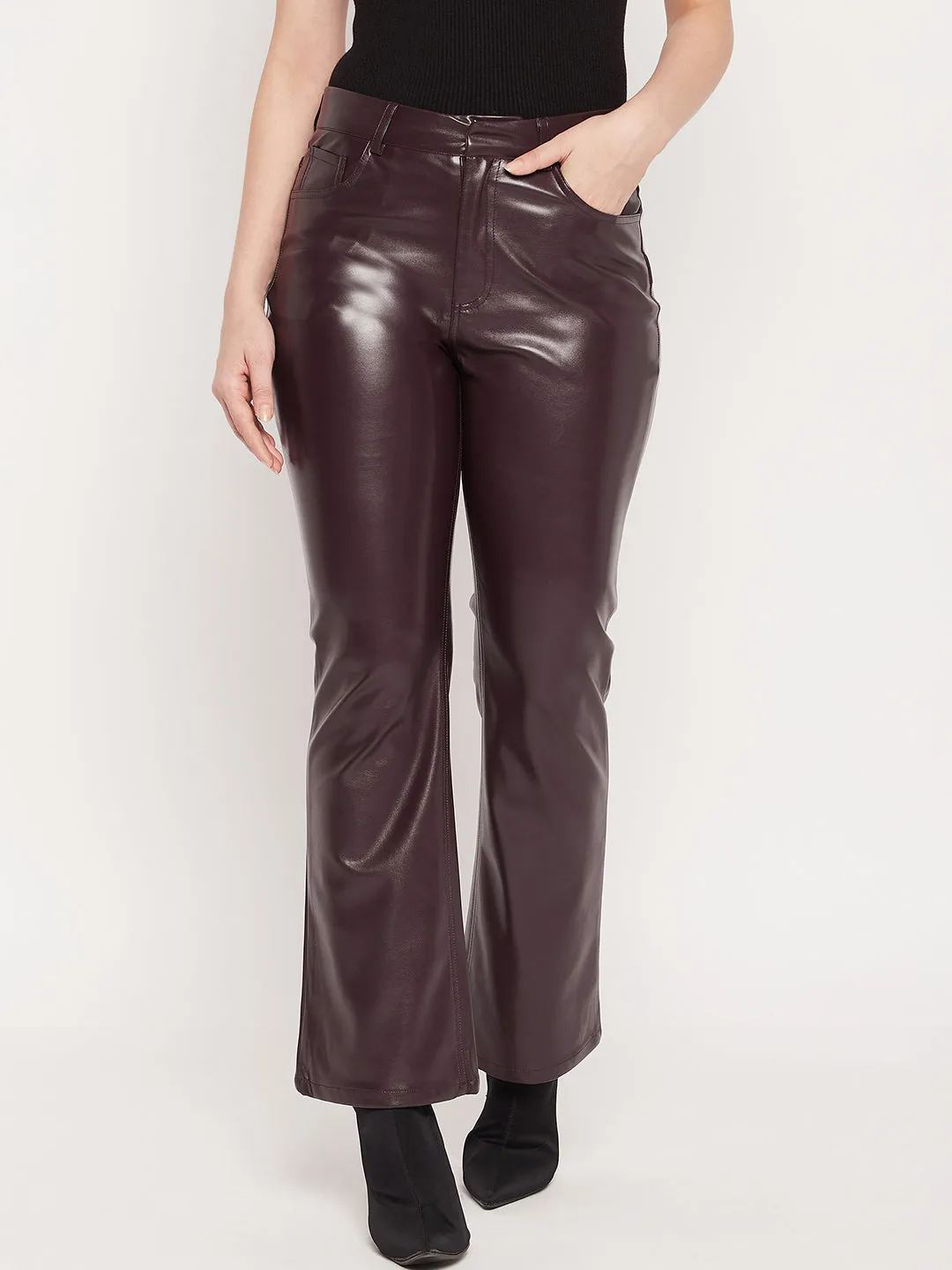 Madame Boot Cut Leather Trousers
