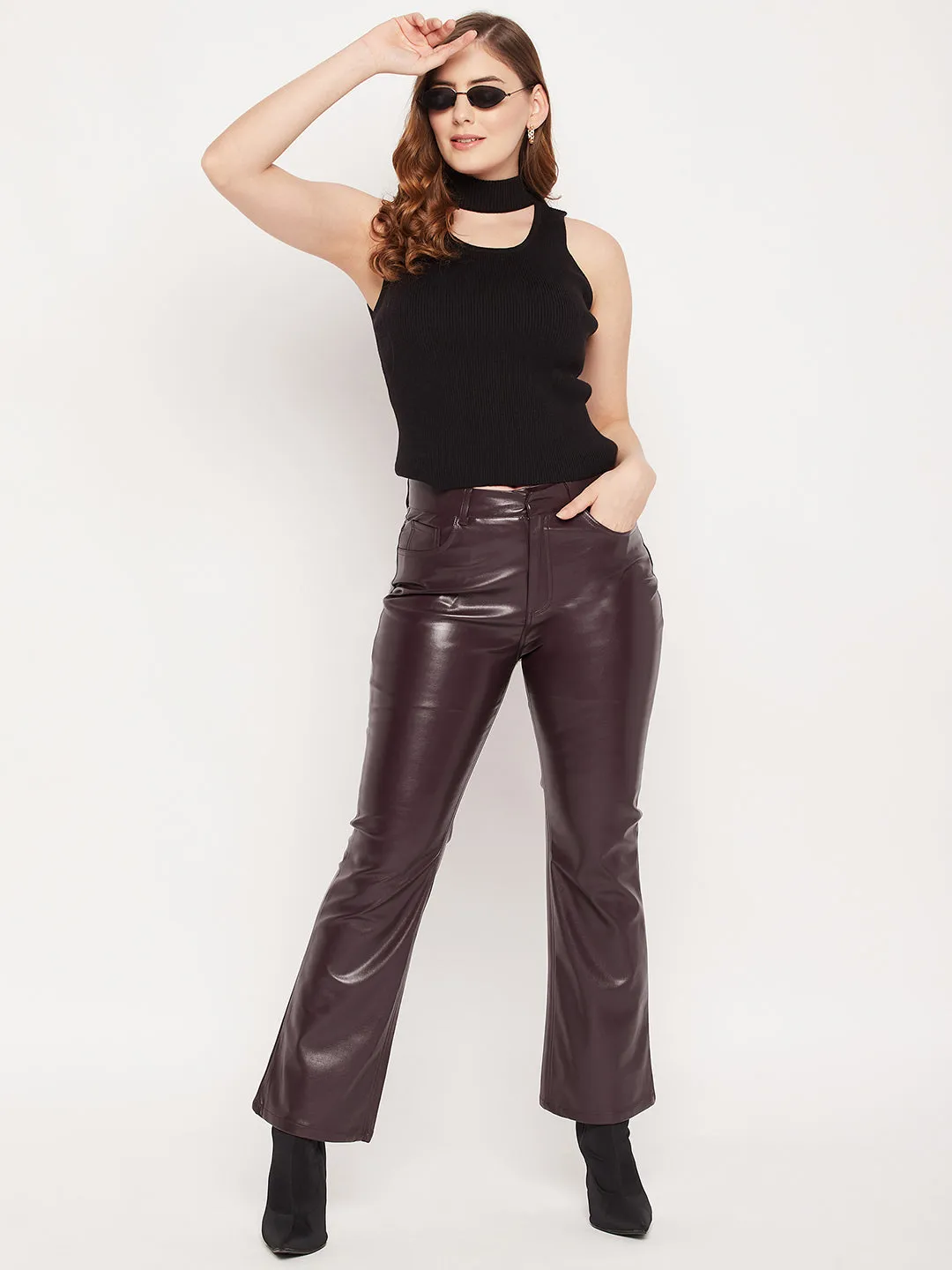 Madame Boot Cut Leather Trousers