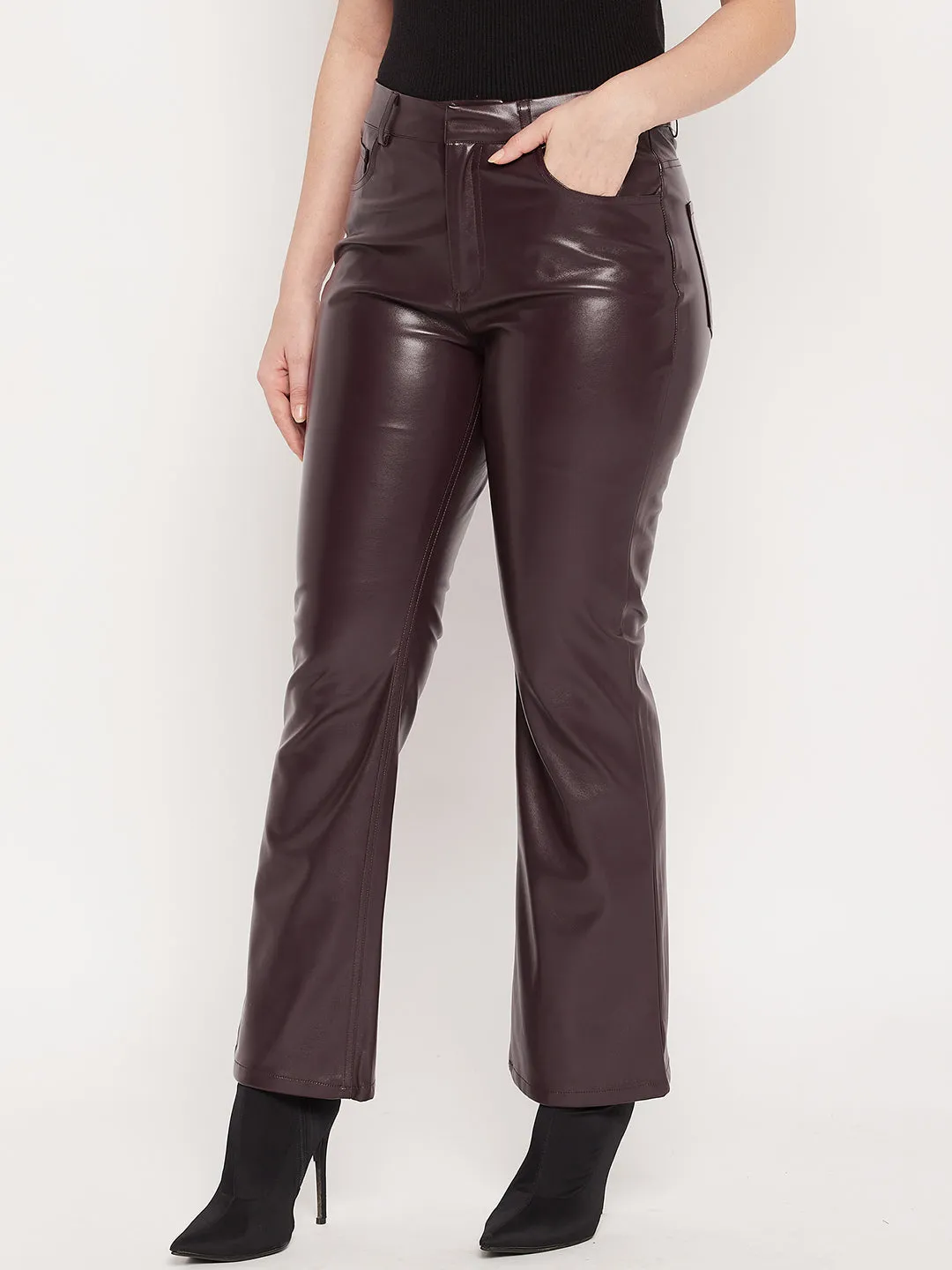 Madame Boot Cut Leather Trousers