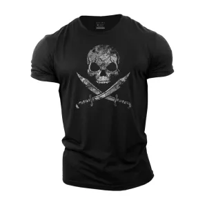 Map Skull Cotton T-Shirt