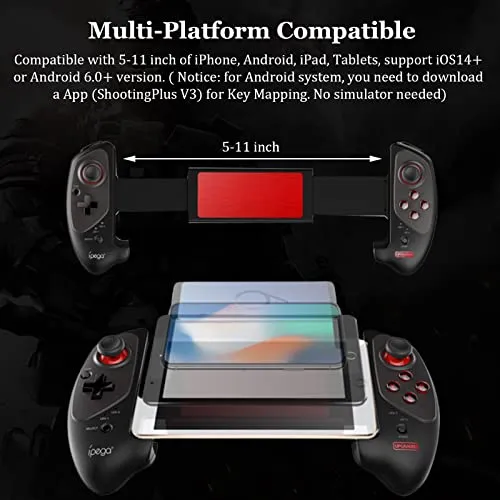 Megadream Game Controller for iPad iPhone MacBook Android Samsung Phone Tablet PC Wireless Gaming Gamepad Joystick - MFi Certified - COD - Genshin Impact - Direct Play