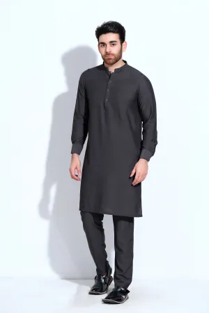Men's Charcoal Wash & Wear Kurta Trouser