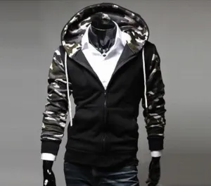 Men's Full Zip Arm/Hood Camo Hoodie