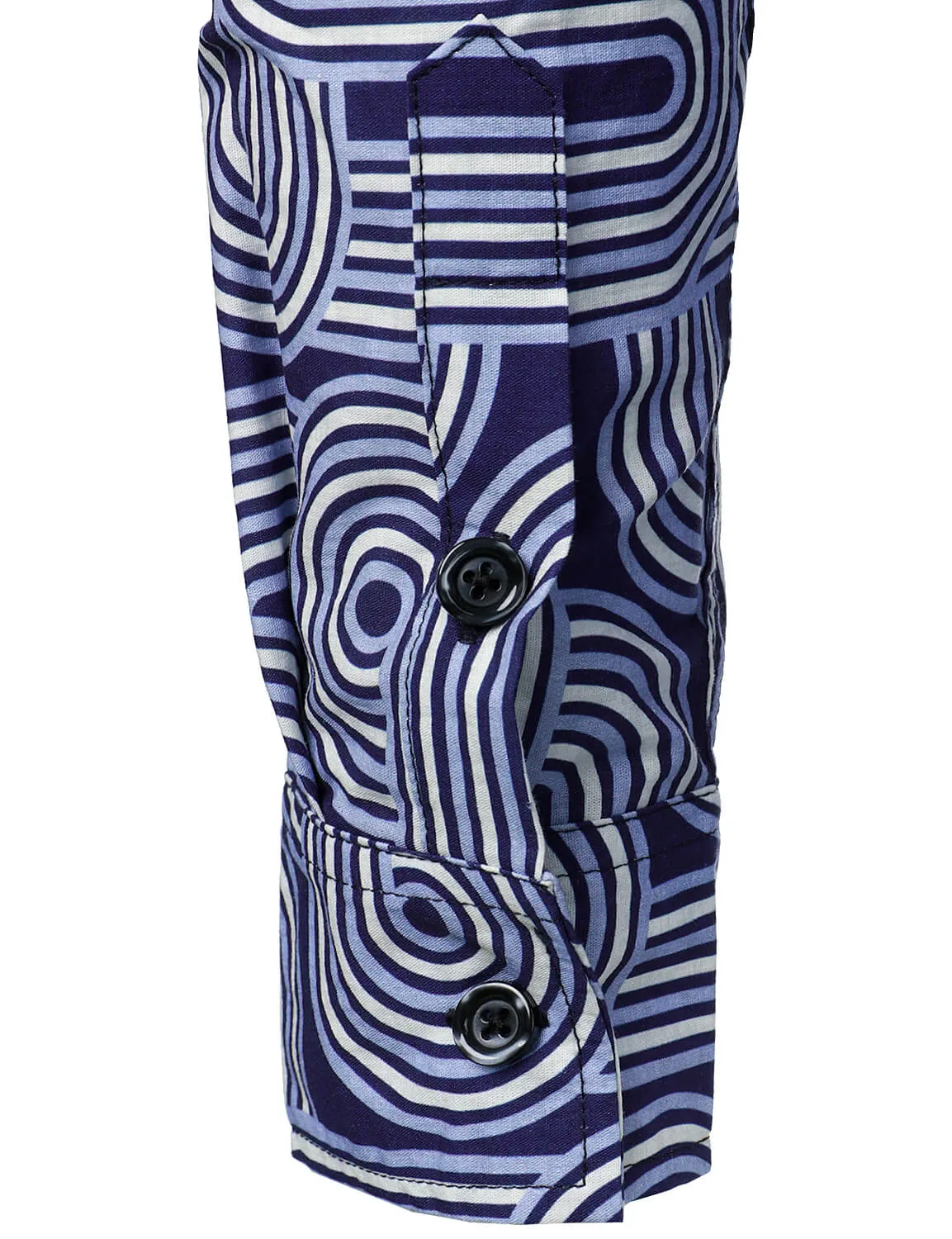 Men's Geometric Print Casual Long Sleeve Button Up Shirt
