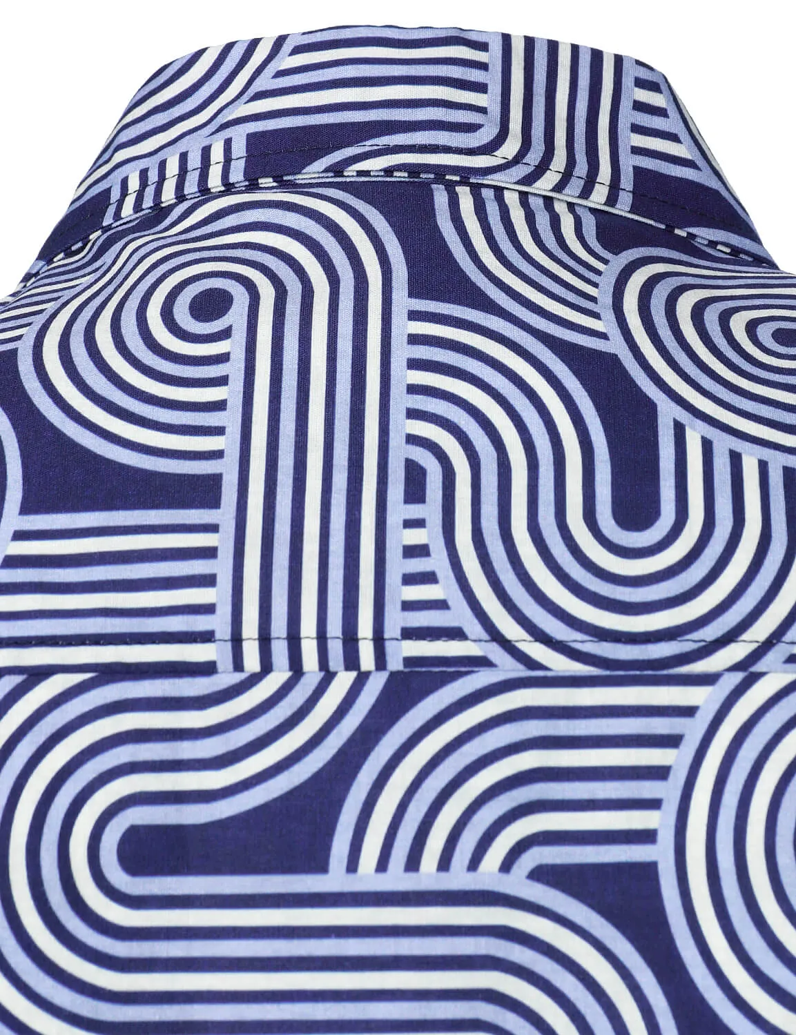 Men's Geometric Print Casual Long Sleeve Button Up Shirt