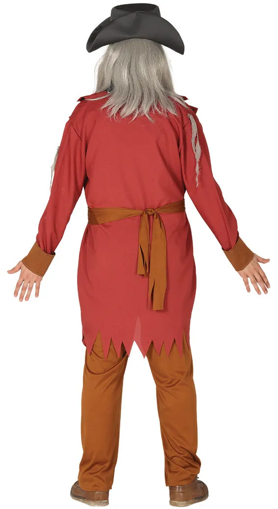 Men's Halloween Dead Caribbean Buccaneer Ghost Pirate Fancy Dress Costume