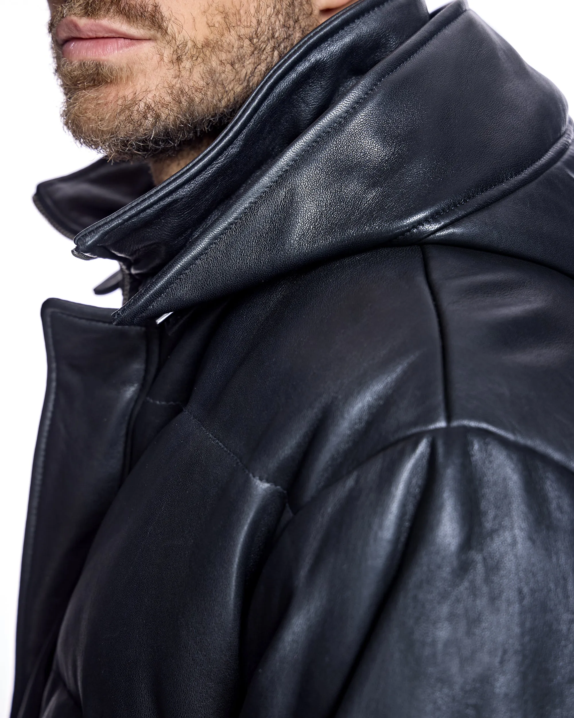Men's Horizontal Leather Jacket