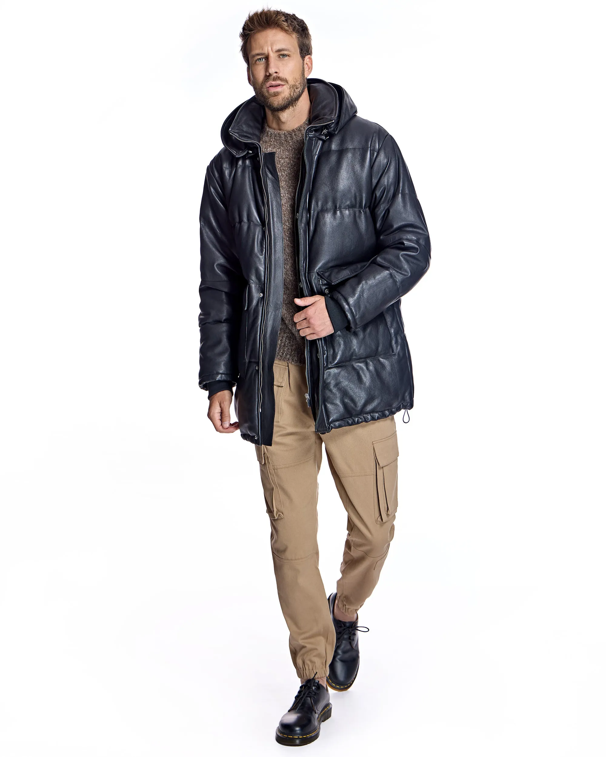 Men's Horizontal Leather Jacket