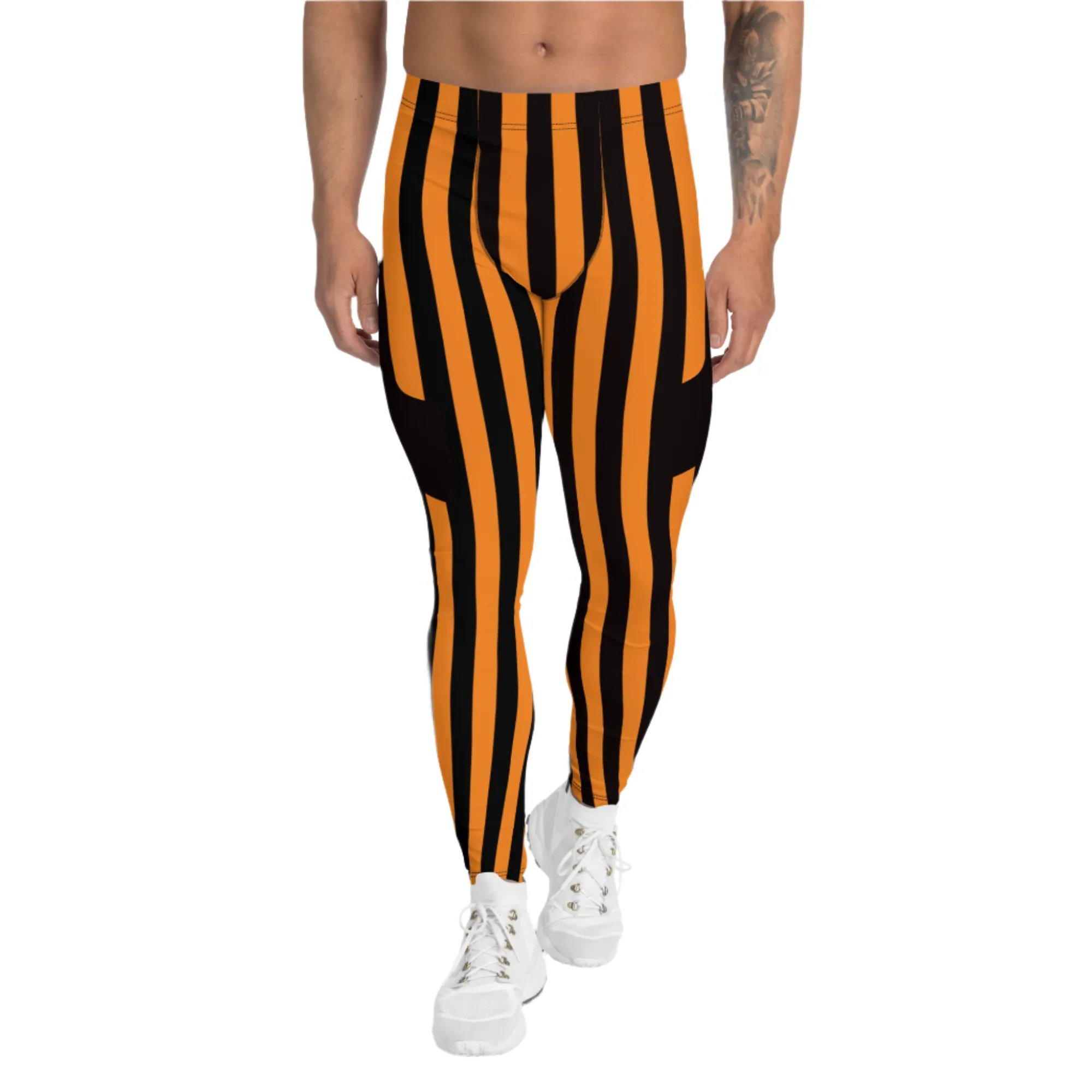 Mens Leggings, Striped Villain