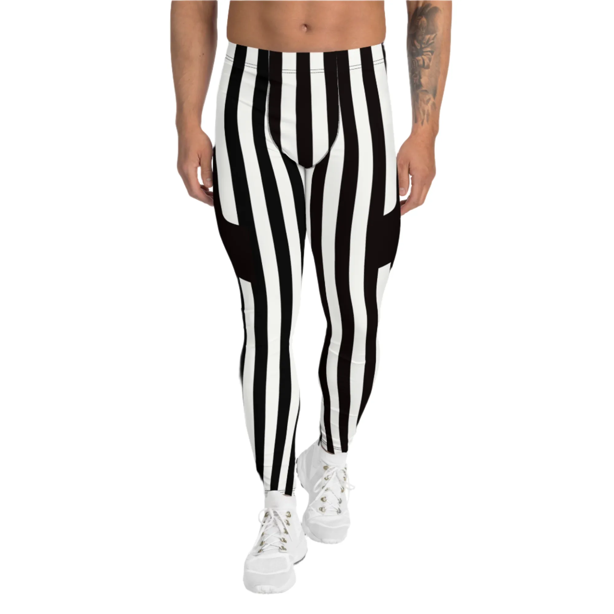 Mens Leggings, Striped Villain