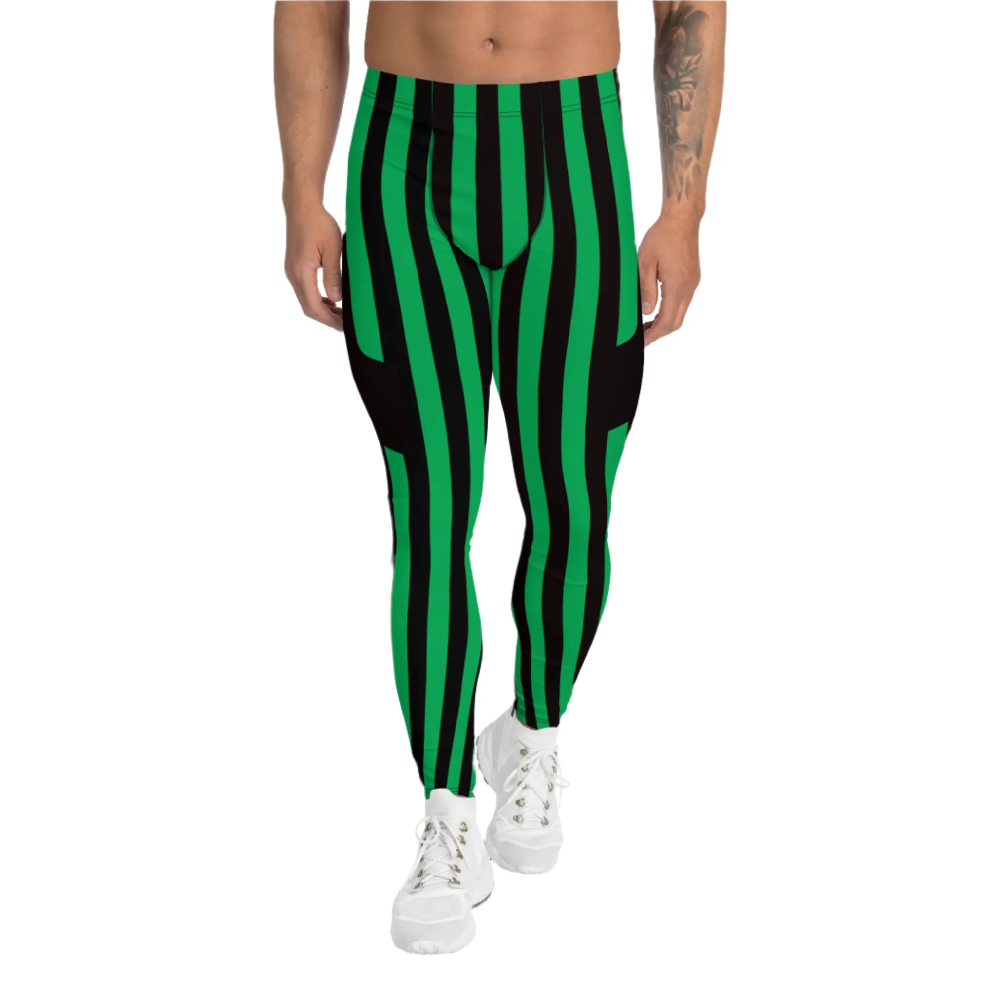 Mens Leggings, Striped Villain