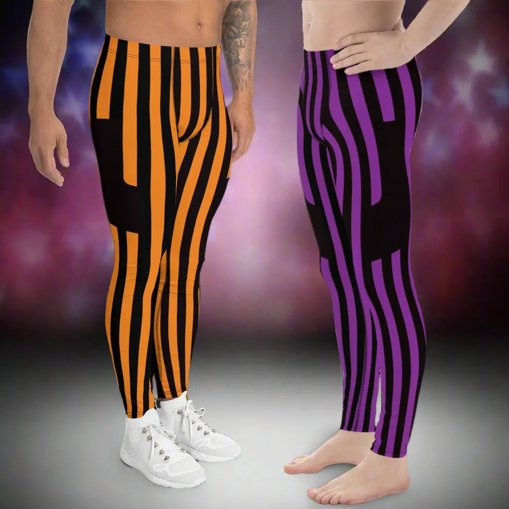 Mens Leggings, Striped Villain