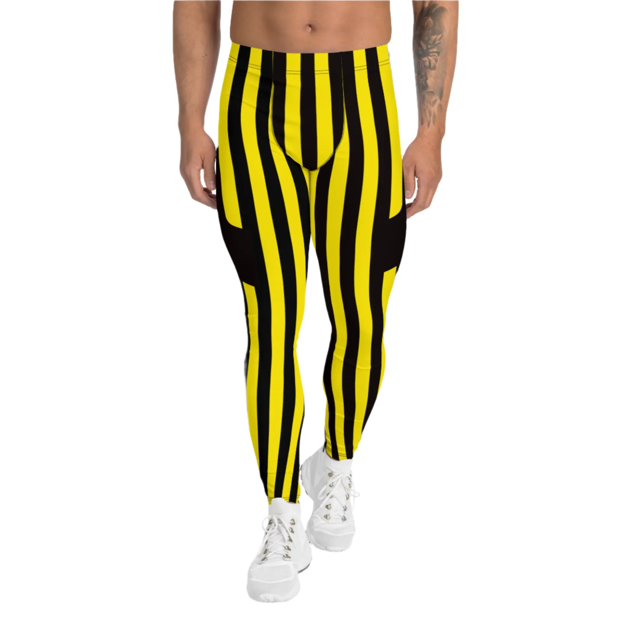Mens Leggings, Striped Villain