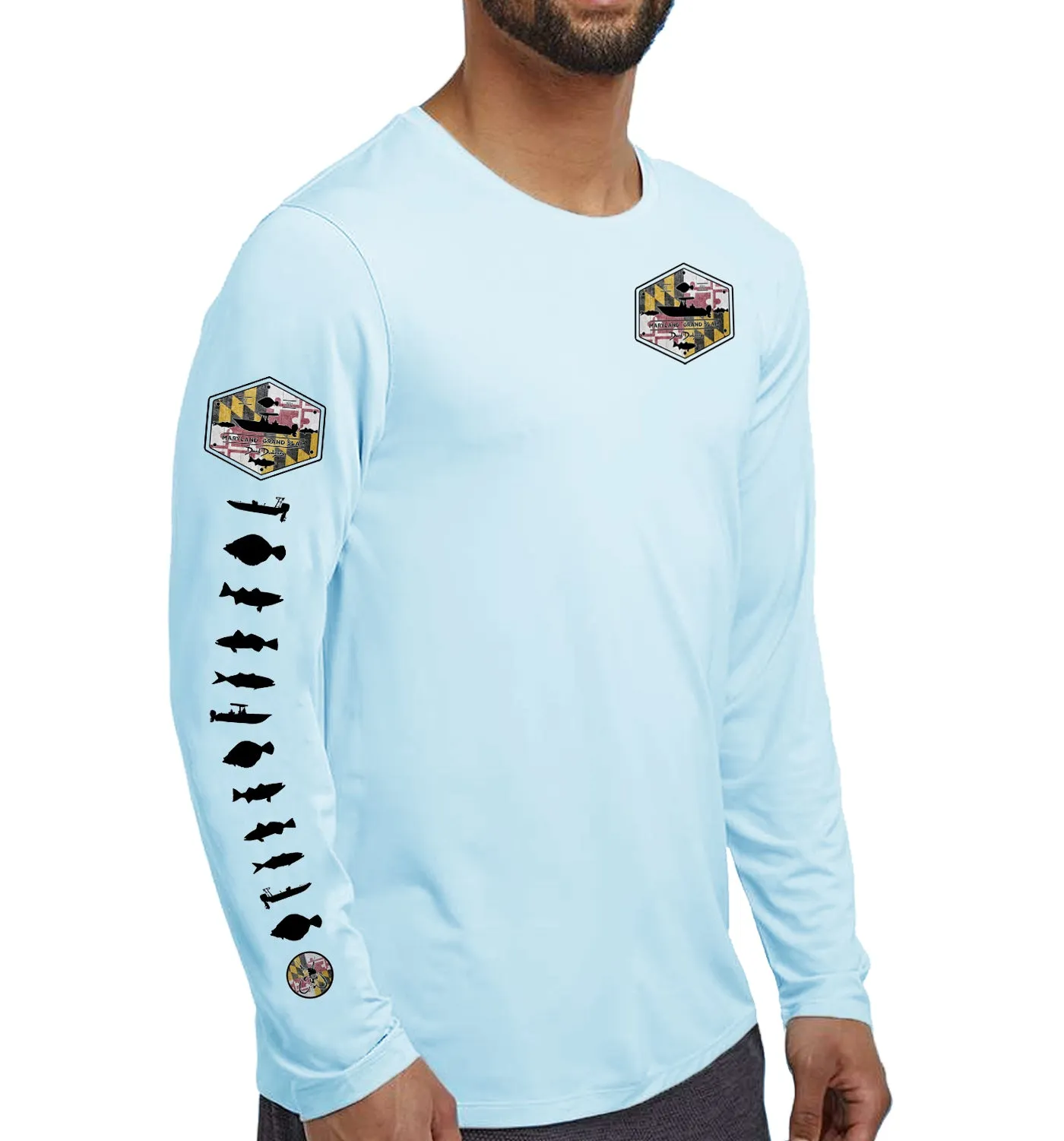 Men’s Performance Maryland Grand Slam Arctic Blue Long Sleeve