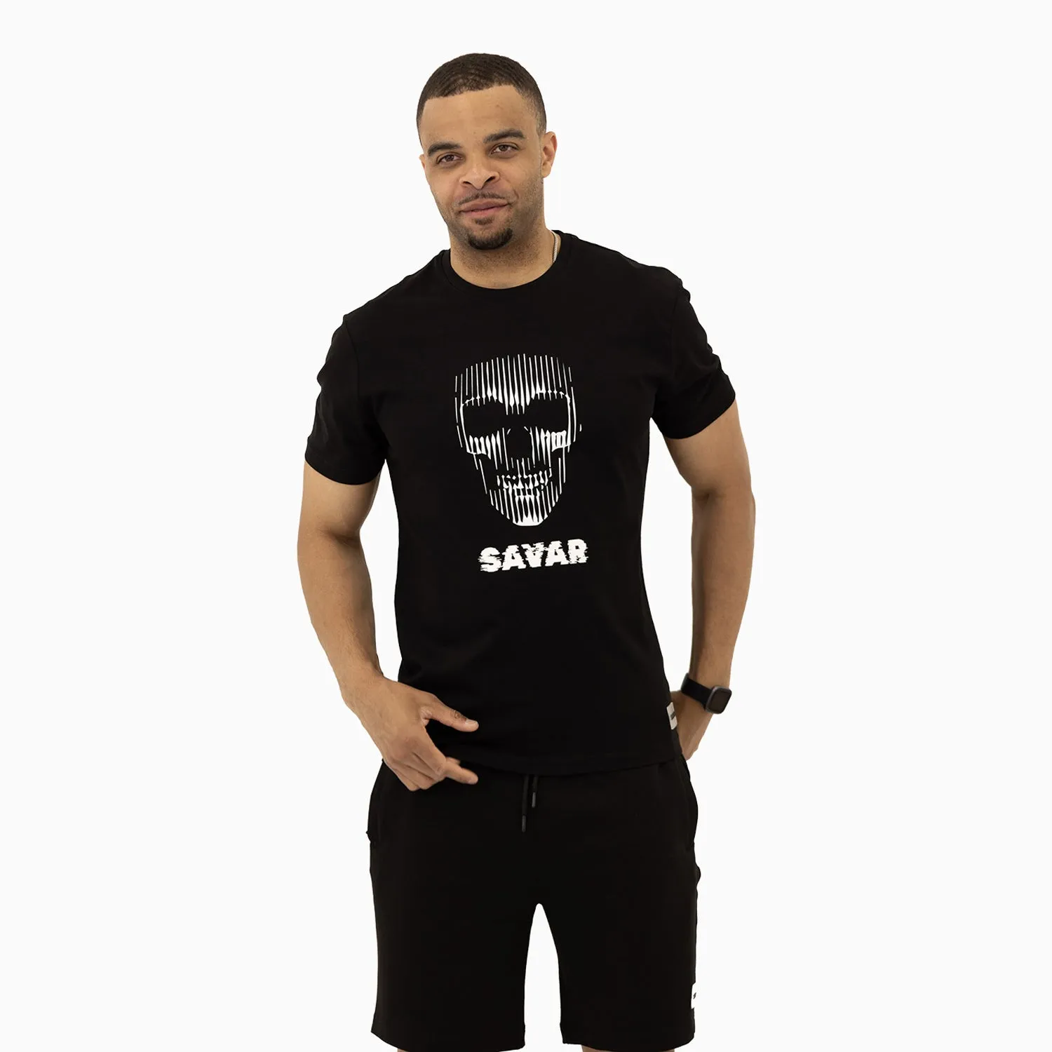 Men's Skull Screen Printed Short Sleeves T-Shirt