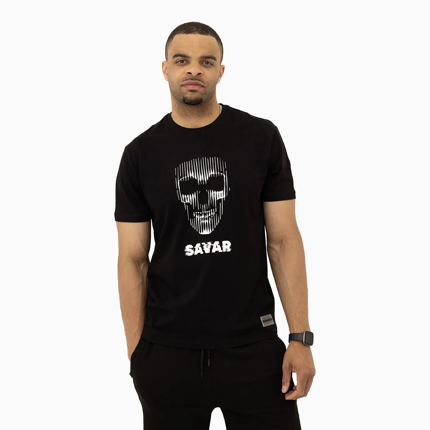 Men's Skull Screen Printed Short Sleeves T-Shirt