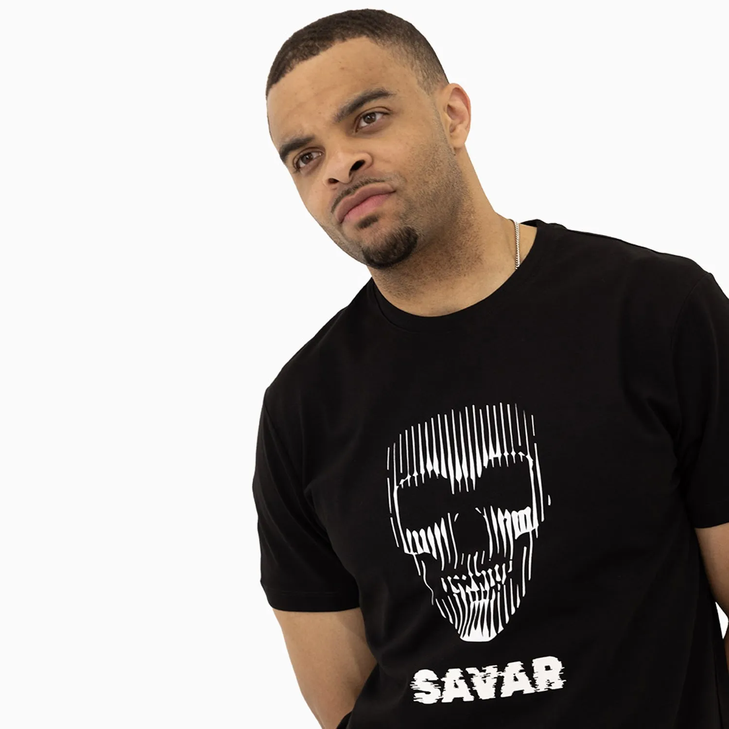 Men's Skull Screen Printed Short Sleeves T-Shirt
