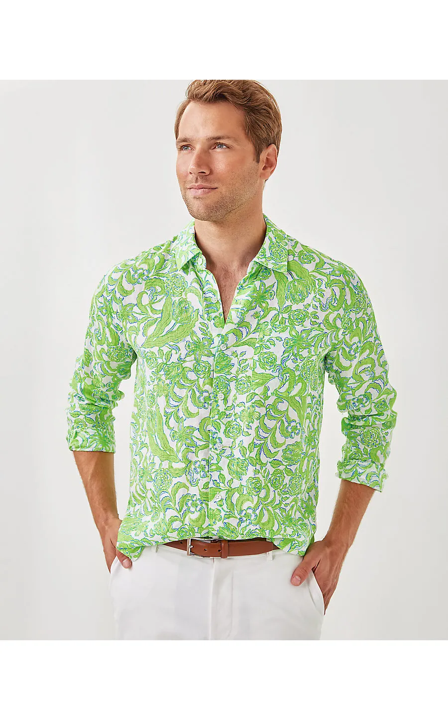 Men's Stuff Addison Shirt - Resort White - Lil Daffodil Hill