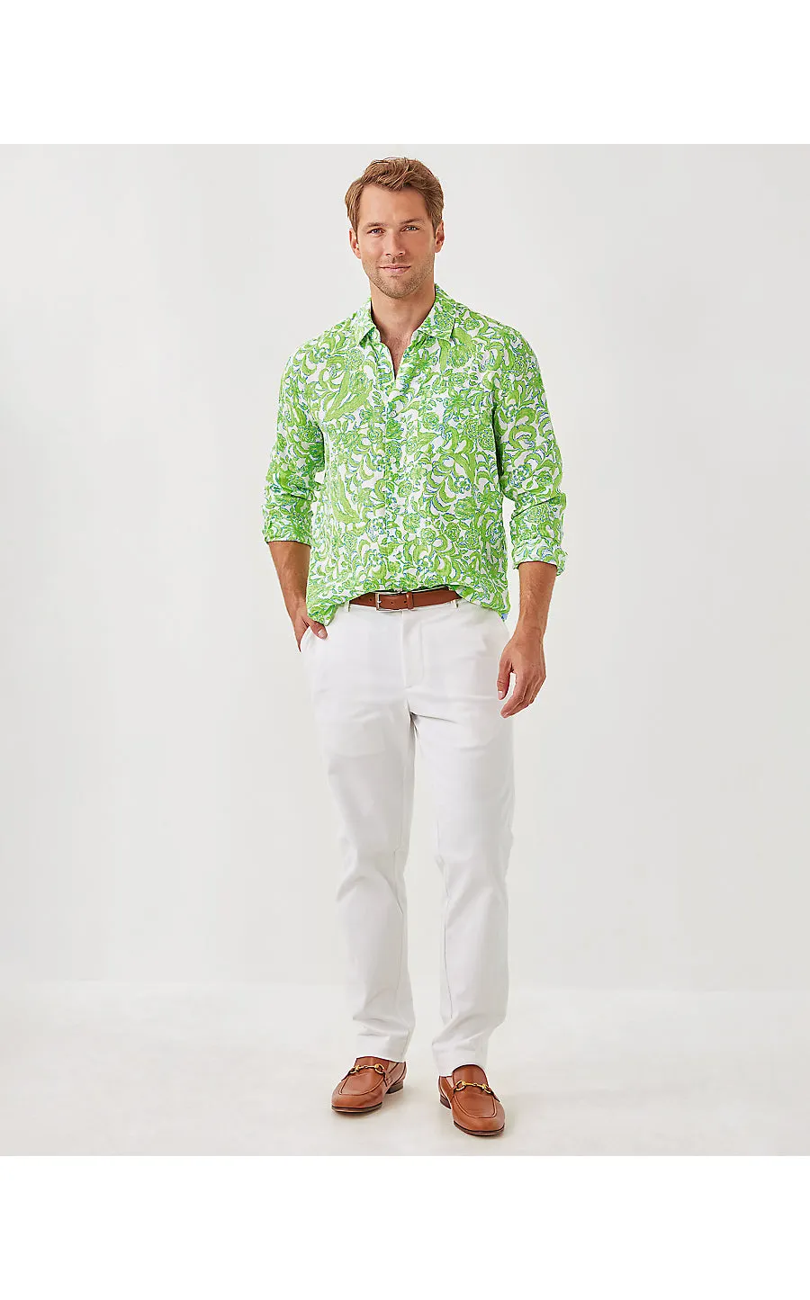 Men's Stuff Addison Shirt - Resort White - Lil Daffodil Hill
