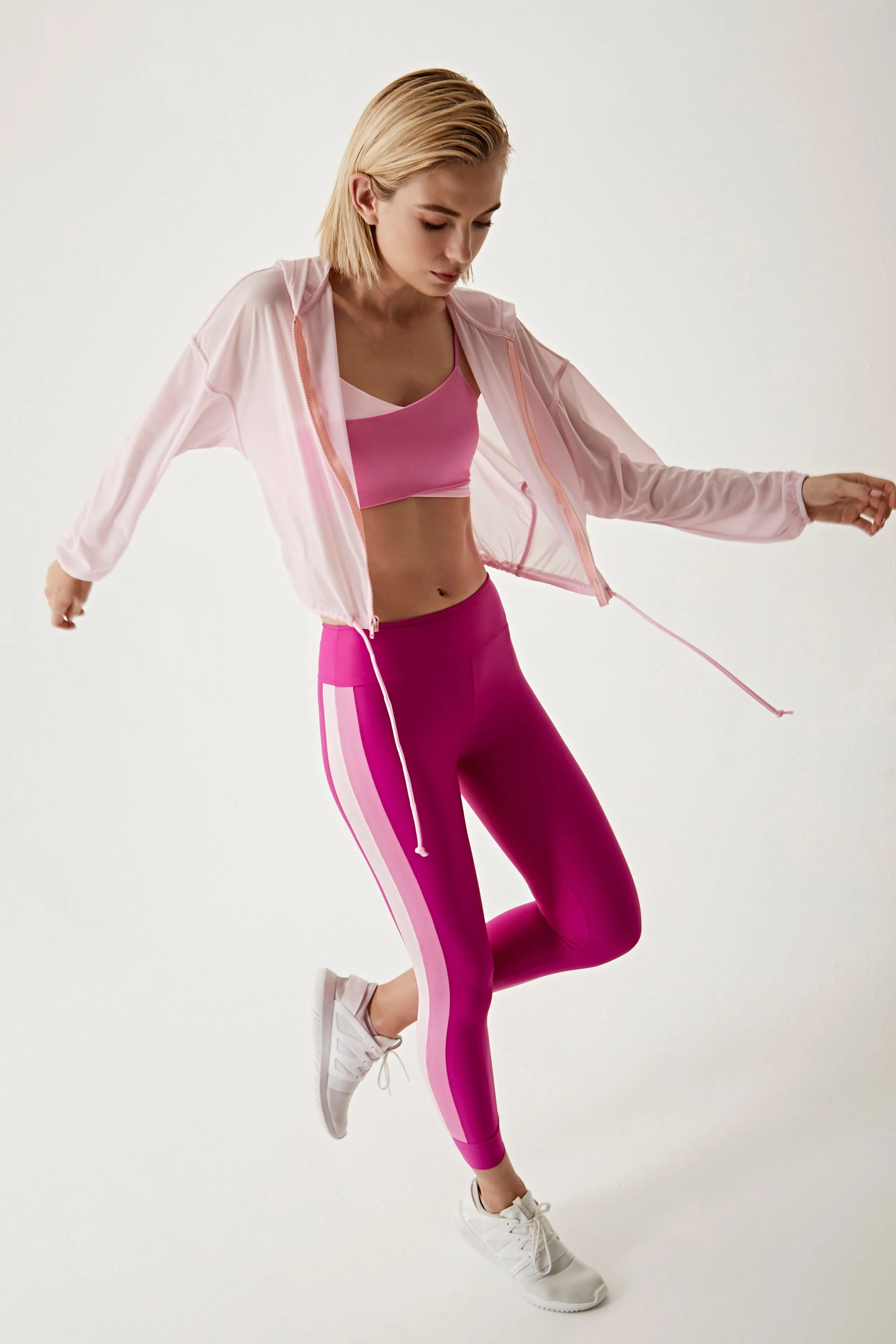Mesh  Zip Hoodie