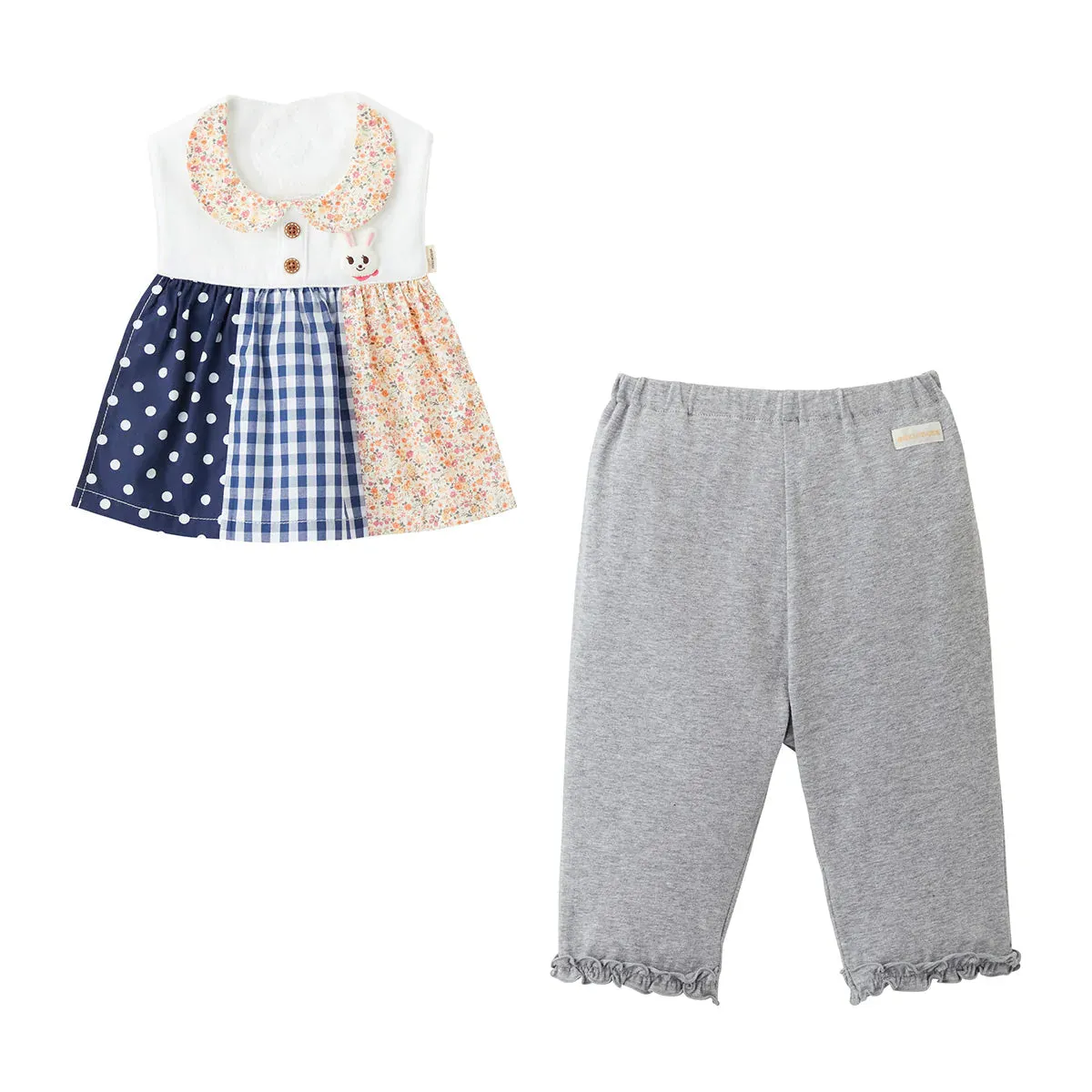 MIKIHOUSE BIB&BLOOMER SET