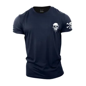 Mini Skull Graphic Men's Cotton T-Shirt